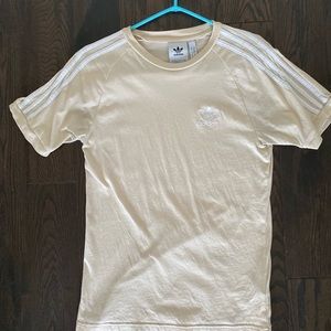 Adidas Nude/Beige embroidered trefoil w/ stripes